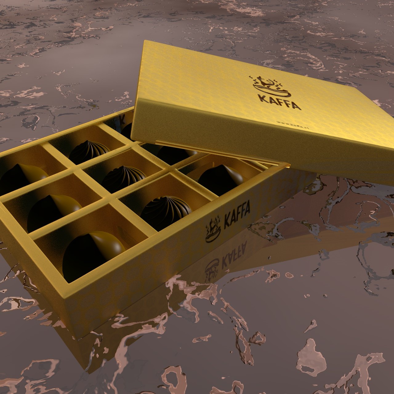 KAFFA — Caja de bombones con logo